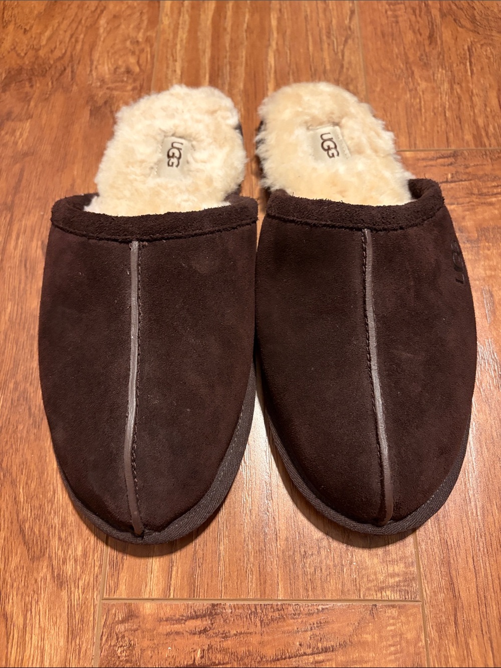 UGG | SCUFF SLIPPER | Dark Brown Suede | Size 10 MENS